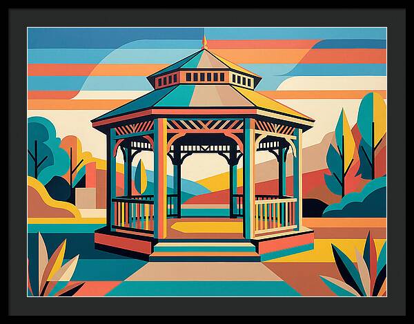 Colorful Gazebo In Nature