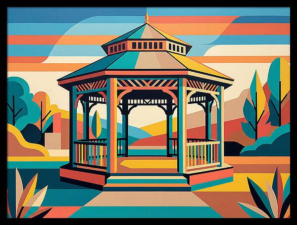 Colorful Gazebo In Nature