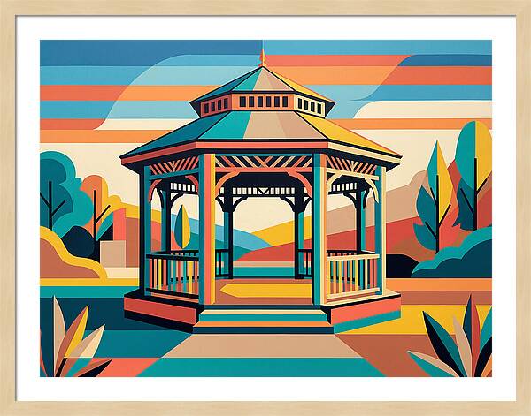 Colorful Gazebo In Nature