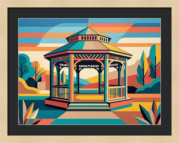 Colorful Gazebo In Nature