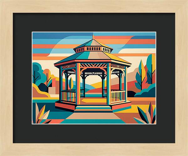 Colorful Gazebo In Nature