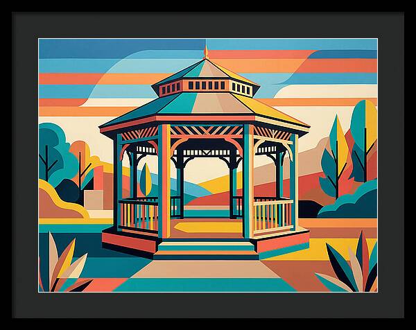 Colorful Gazebo In Nature