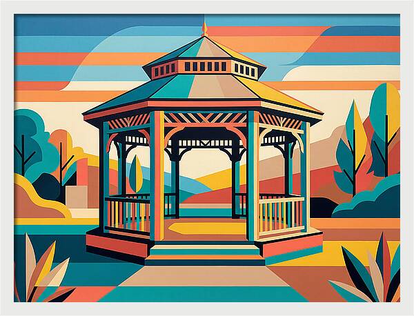 Colorful Gazebo In Nature
