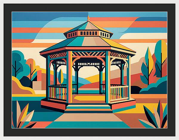 Colorful Gazebo In Nature