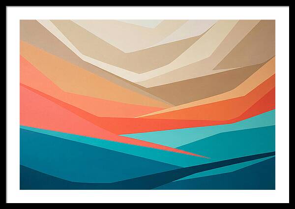 Colorful Geometric Landscape