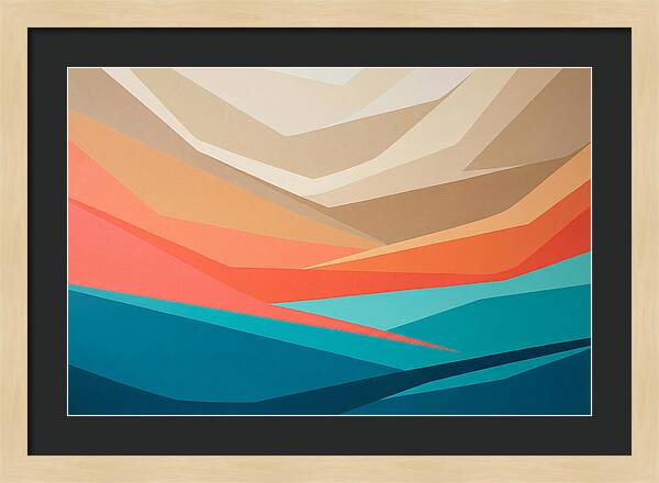 Colorful Geometric Landscape