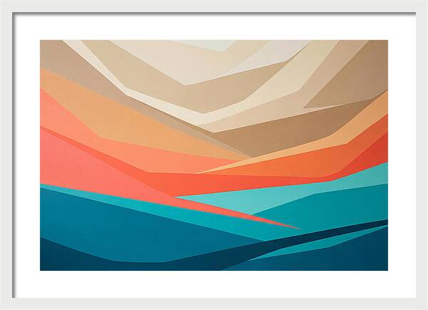 Colorful Geometric Landscape