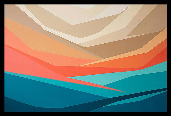 Colorful Geometric Landscape