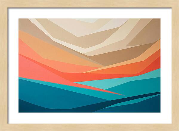 Colorful Geometric Landscape
