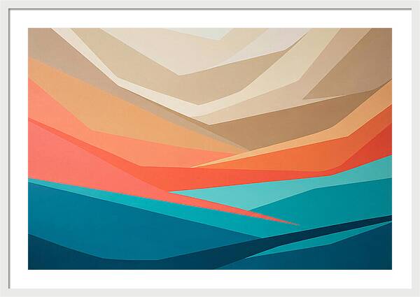 Colorful Geometric Landscape
