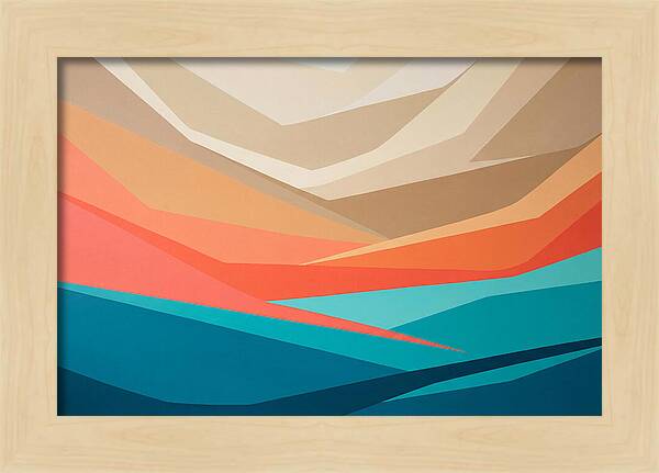 Colorful Geometric Landscape