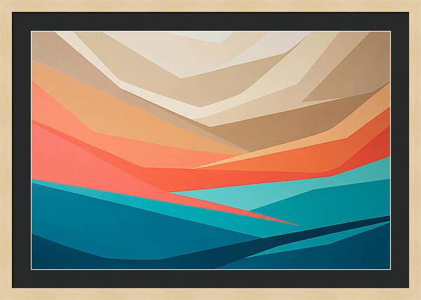 Colorful Geometric Landscape