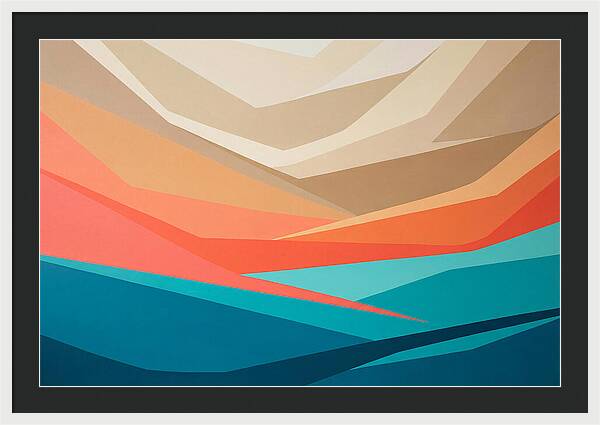 Colorful Geometric Landscape