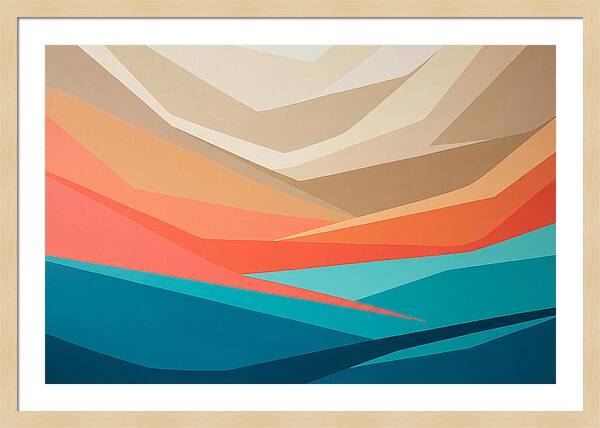 Colorful Geometric Landscape