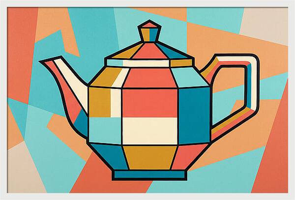Colorful Geometric Teapot