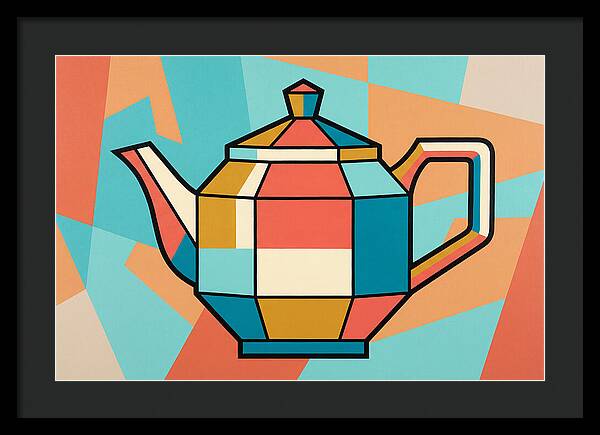 Colorful Geometric Teapot