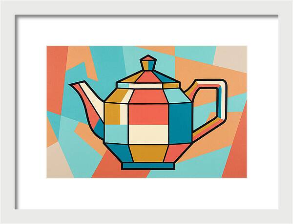 Colorful Geometric Teapot