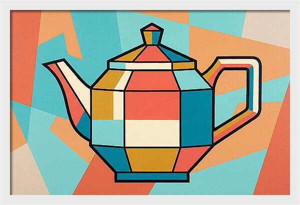 Colorful Geometric Teapot