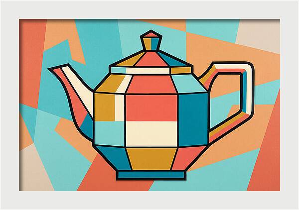 Colorful Geometric Teapot