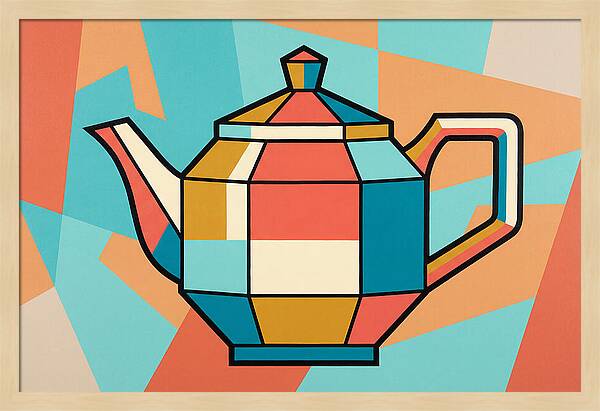 Colorful Geometric Teapot