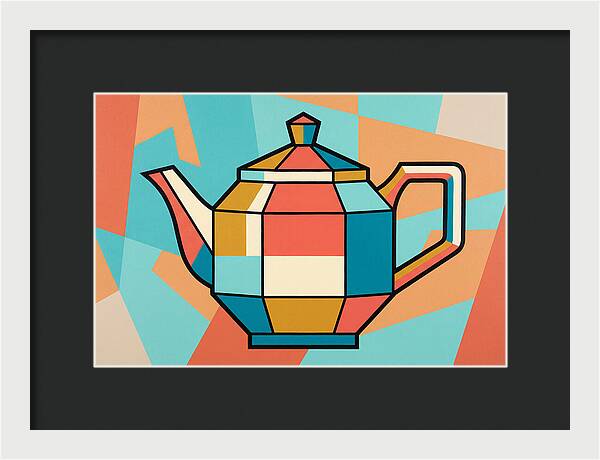 Colorful Geometric Teapot