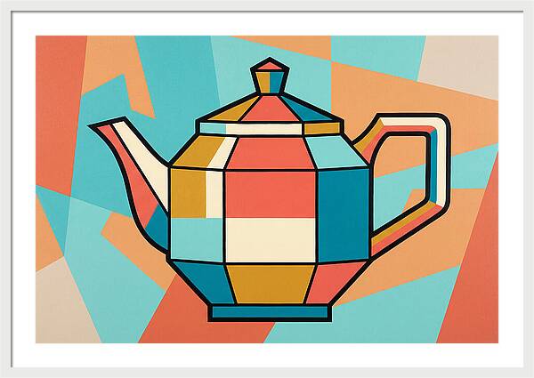 Colorful Geometric Teapot