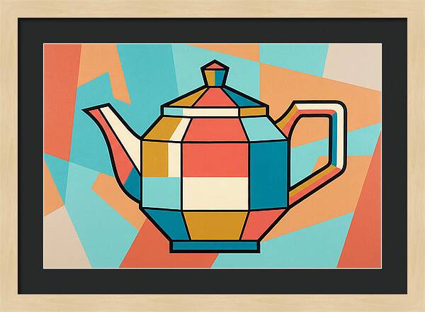 Colorful Geometric Teapot