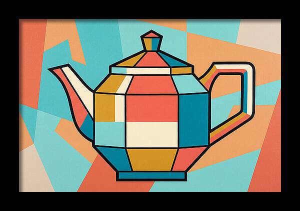 Colorful Geometric Teapot