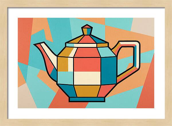 Colorful Geometric Teapot
