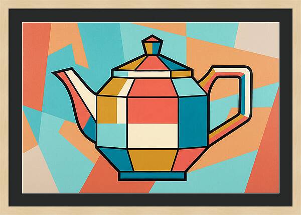 Colorful Geometric Teapot