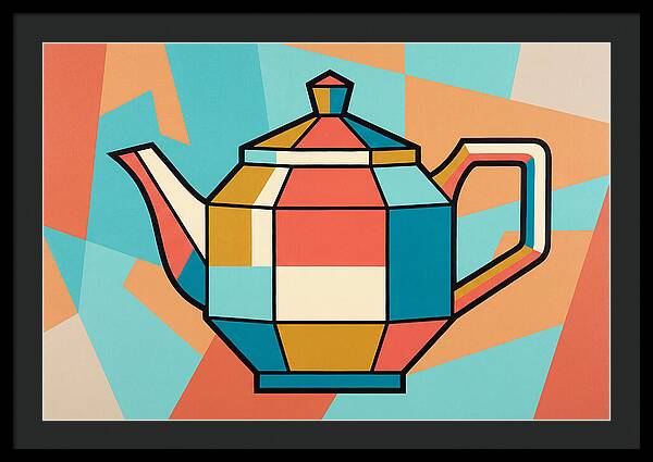 Colorful Geometric Teapot