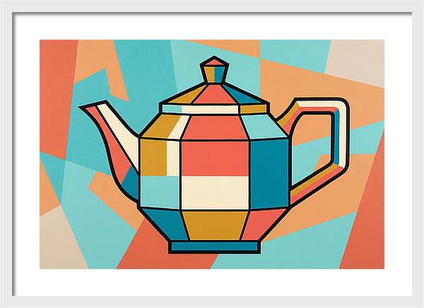Colorful Geometric Teapot