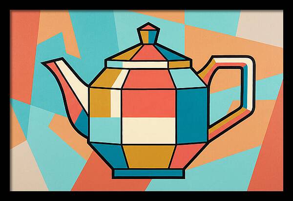 Colorful Geometric Teapot