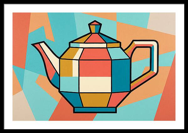 Colorful Geometric Teapot
