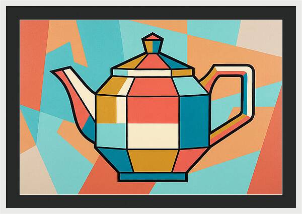 Colorful Geometric Teapot