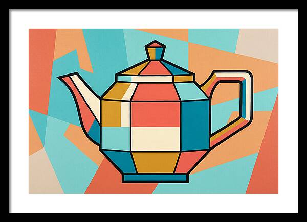 Colorful Geometric Teapot