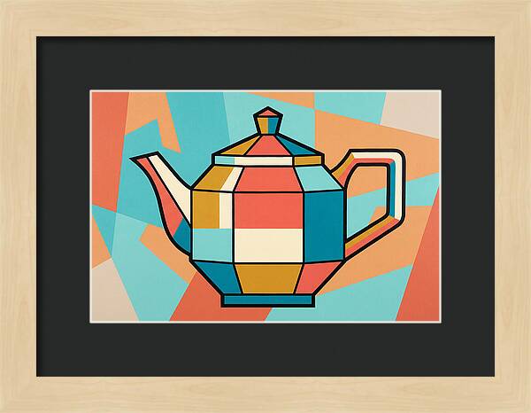 Colorful Geometric Teapot