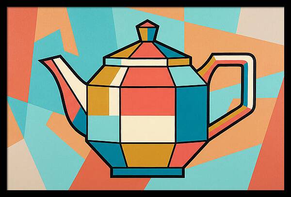 Colorful Geometric Teapot