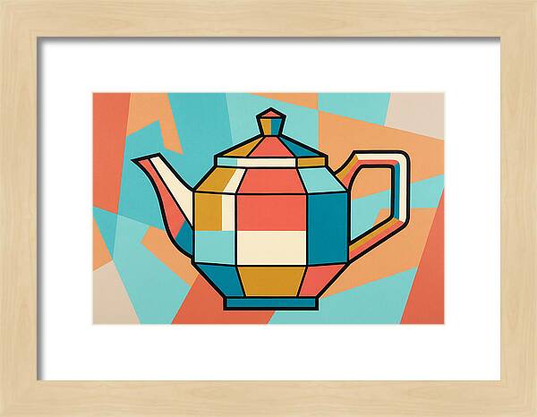 Colorful Geometric Teapot