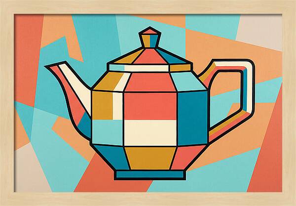 Colorful Geometric Teapot