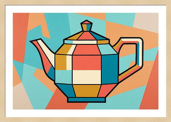 Colorful Geometric Teapot