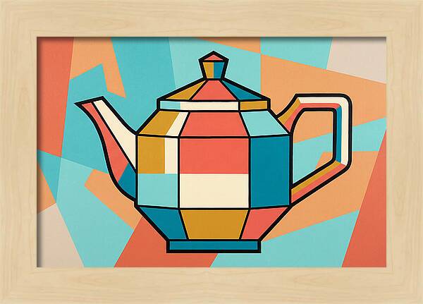 Colorful Geometric Teapot
