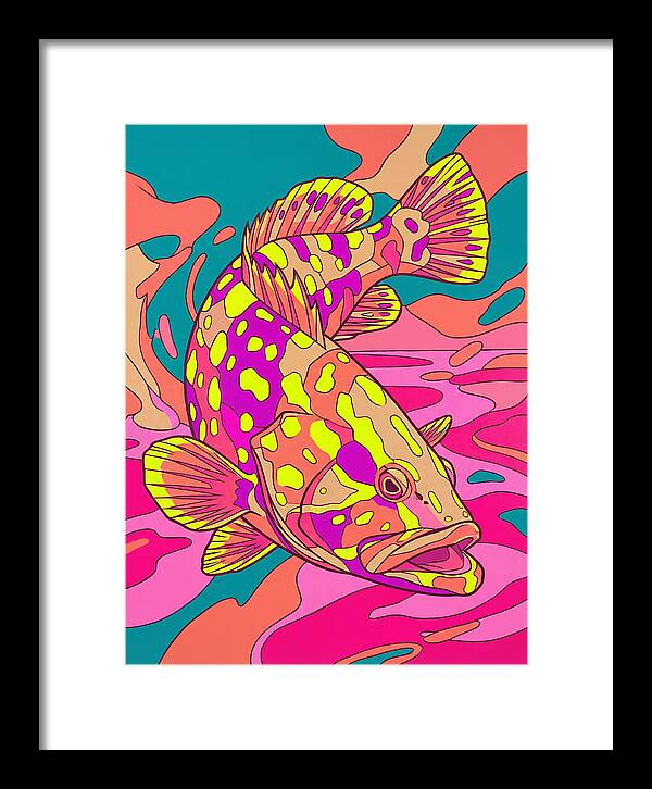Colorful Grouper Underwater