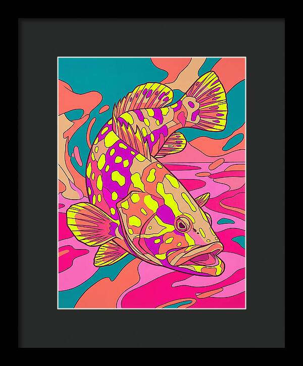 Colorful Grouper Underwater