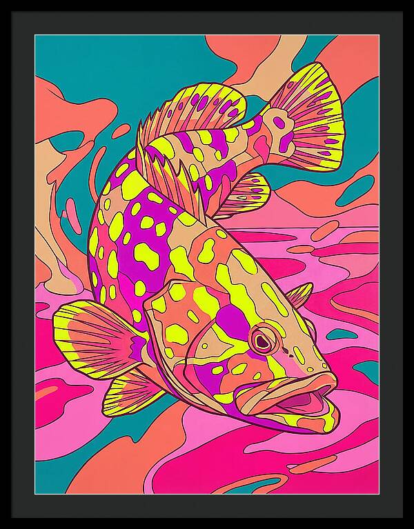 Colorful Grouper Underwater