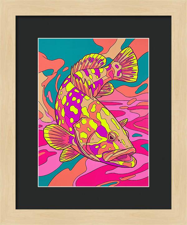Colorful Grouper Underwater