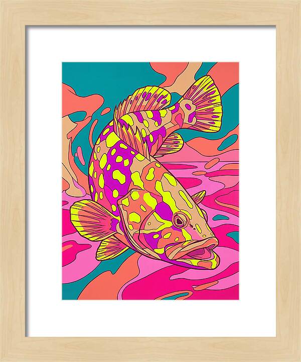 Colorful Grouper Underwater