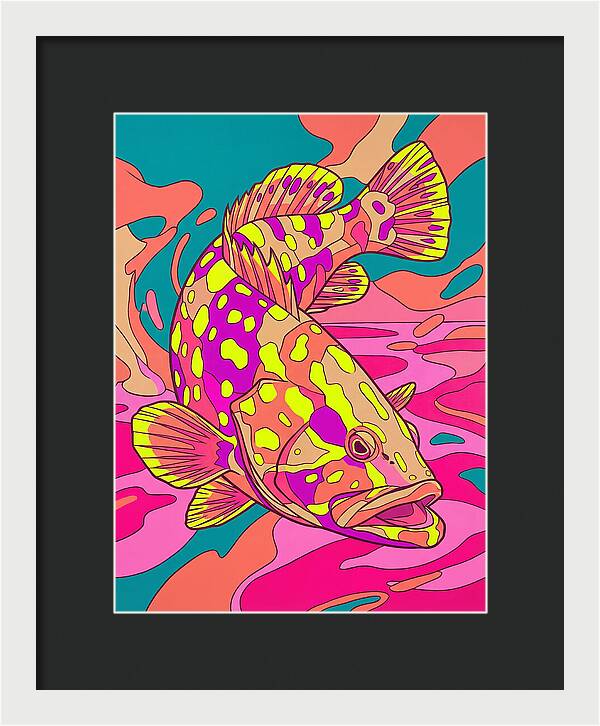 Colorful Grouper Underwater