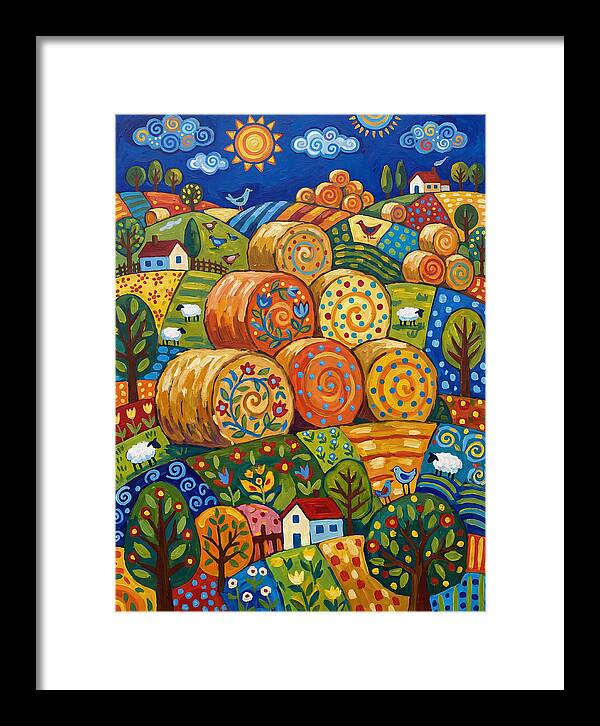 Colorful Hay Bale Landscape