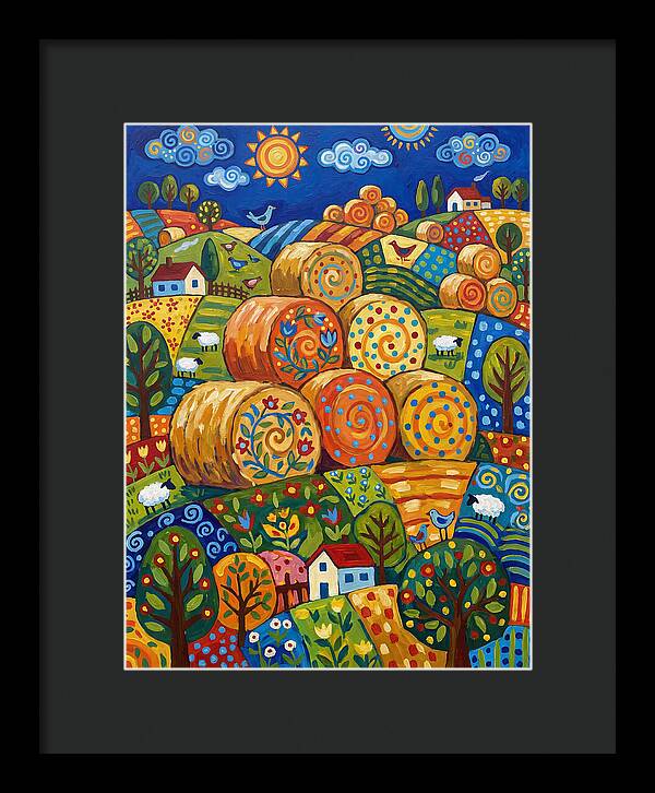 Colorful Hay Bale Landscape